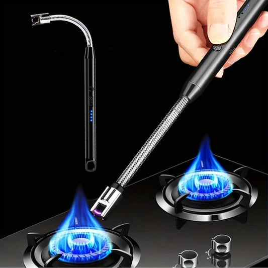 360° Outdoor Kitchen Lighter – USB Rechargeable Electronic Arc Lighter (Random Colors)Limited  Stock